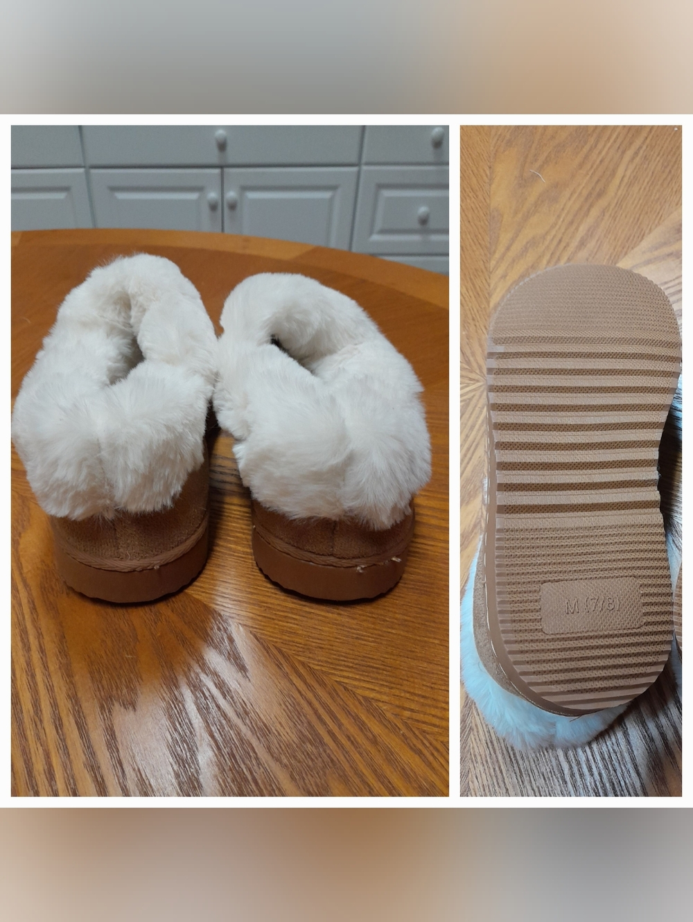 Women's Brown Faux Fur Slippers NWT Size:5/6,7/8,9/10 Greenbrier International